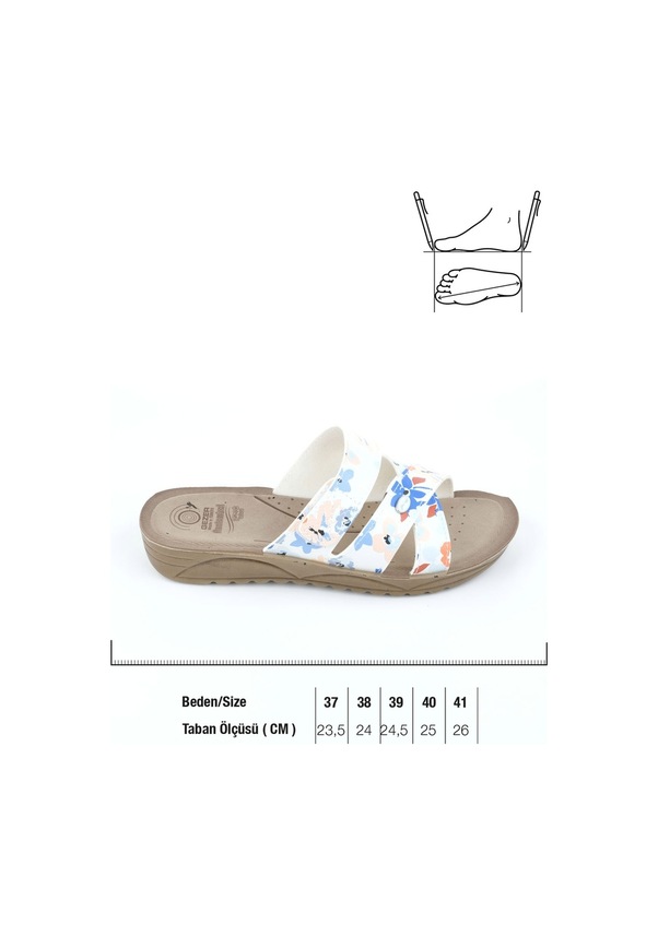 Resim Gezer Yazlık Kadın Anatomical Yumuşak Taban Terlik Gt1yzm.09723.23.x21.h94 Beyaz 