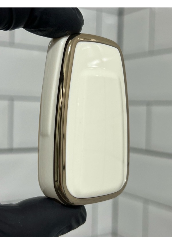 Resim Toyota Corolla Prius Camry C-hr Rav4 Land Cruiser Uyumlu Nano Anahtar Kılıfı Siyah - Gold 