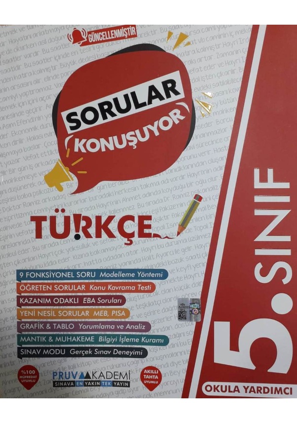 Pruva Akademi 5.Sınıf Yeni Türkçe GÜNCEL Sorular Konuşuyor Soru B ...