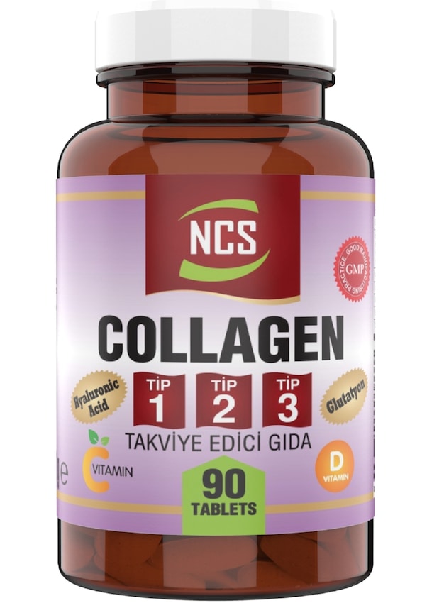 Ncs 90 Tablet Collagen Kolajen Tip 1 2 3 Hyaluronic Acid Candvit