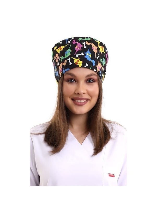 Resim Dinazor Desenli Cerrahi Bone - Doktor Bone-Standart-9006 Dino 