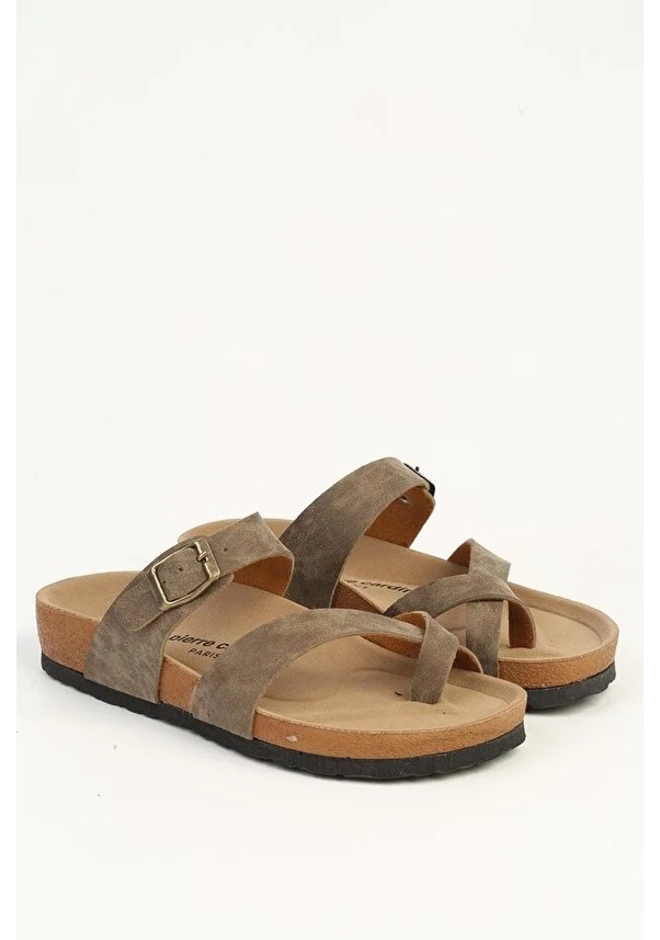 Resim Pierre Cardin Pc-7547 Kadın Parmak Arası Terlik Vizon Çok Renkli 