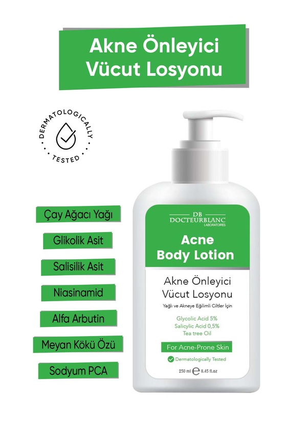 Docteur Blanc Yağlı ve Akneye Eğilimli Ciltler için Akne Önleyici Vücut