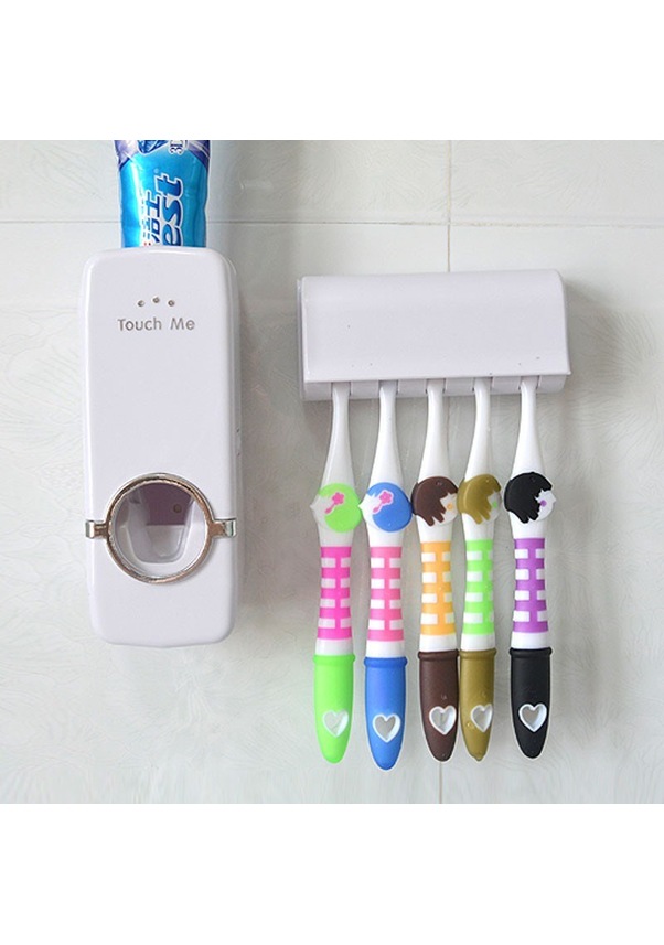 Duvar Diş Macunu Sıkma Makinesi Fırça Tutucu Macun Sıkacağı Banyo Duvar Diş Macunu Sıkma Makinesi Fırça Tutucu Macun Sıkacağı Banyo