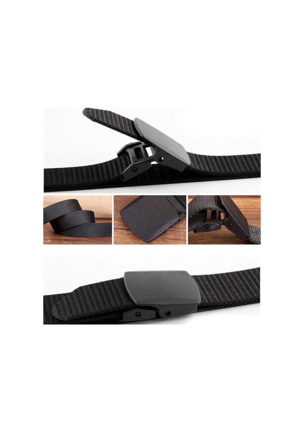 Resim Anti Alerjik Plastik Tokalı Çocuk Kemeri Siyah 