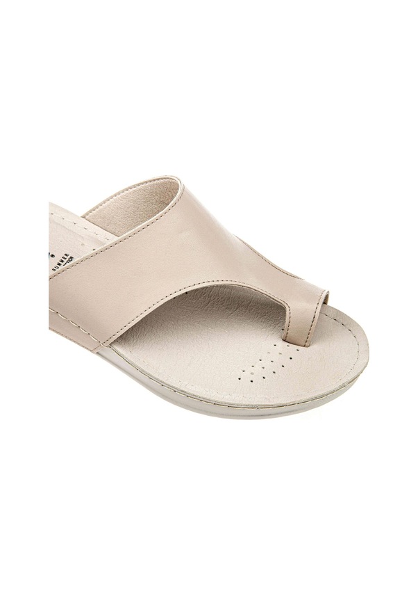 Resim Muya Ara Anatomik Parmak Arası Kadın Terlik Krem Krem 