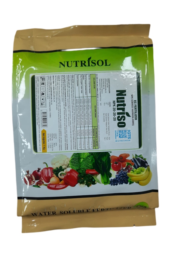Nutrisol Nutriso 20-20-20 Yaprak Gübresi Harmanlanmış Npk Gübresi 1 Kg ...