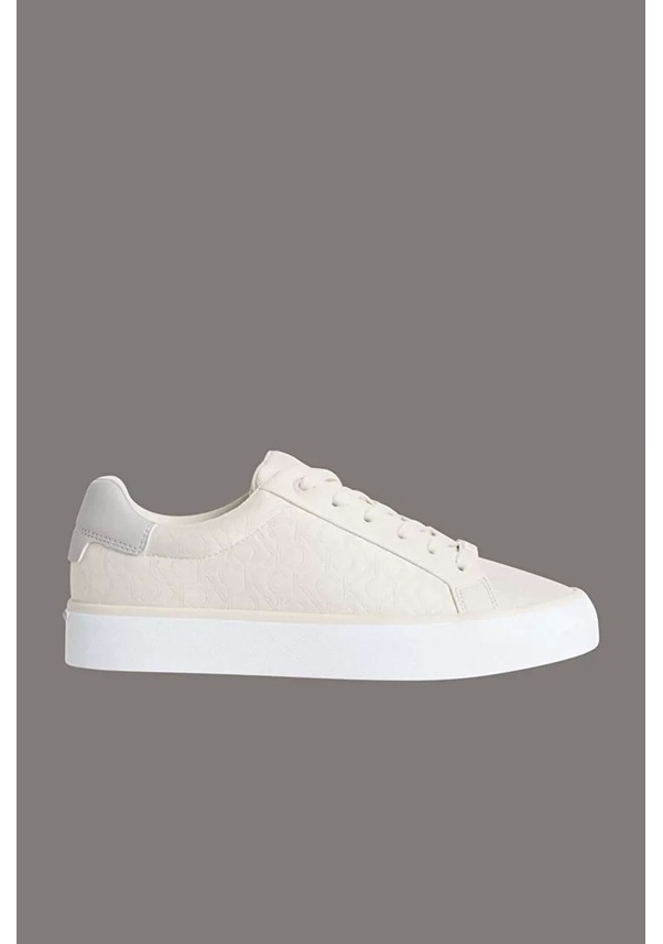 Resim Calvin Klein Kadın Bej Ck Logolu Snekaer Beyaz 