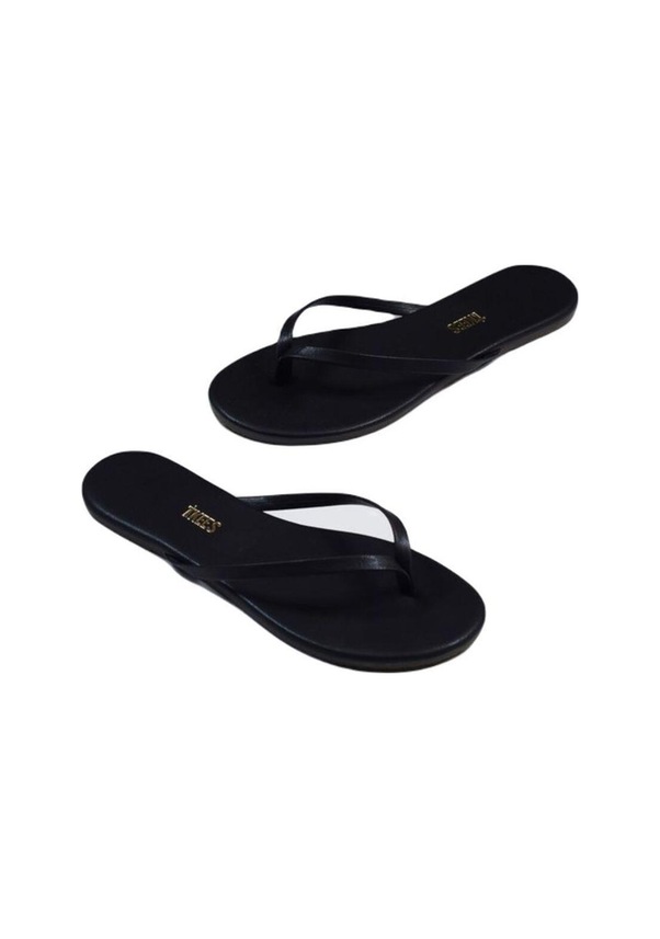 Resim Kadın Klasik Siyah Parıltılı Günlük Şık Parmak Arası Terlik-5443 Siyah 