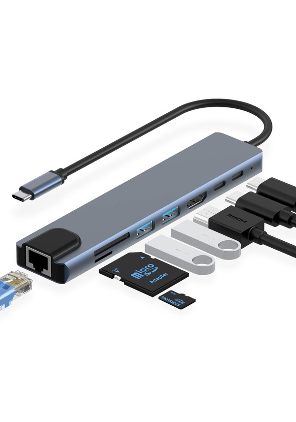 Appa 8 İn1 Type-c Hub Dönüştürücü Çevirici Çoklayıcı Usb Hdmı Micro Sd ...
