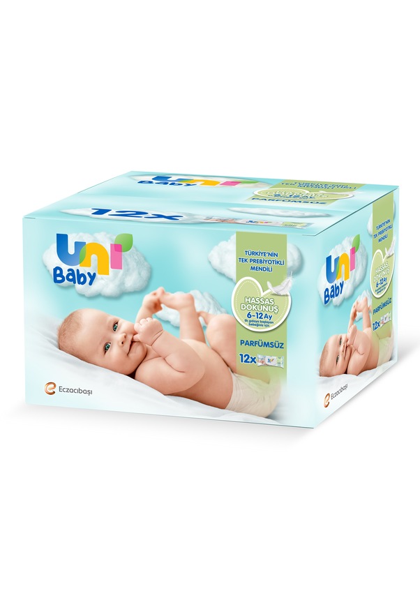 Uni Baby Hassas Dokunuş Islak Mendil 12'li 624 Yaprak + Bebek Yağ Pudra 200 ML FR8969