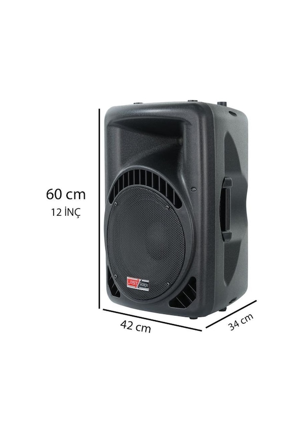 Resim Lastvoice Ample-12ap Taşınabilir Seyyar Portatif Mikrofonlu Elektrikli Ses Sistemi Hoparlör 800 Watt 