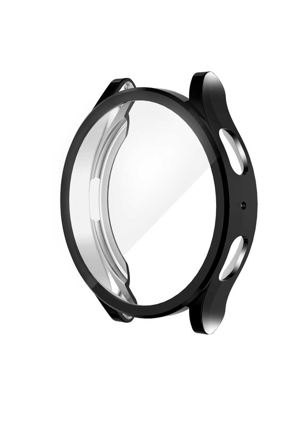 Samsung Galaxy Watch 5 44mm Kordon Silikon Önü Kapalı Renkli Gard Siyah