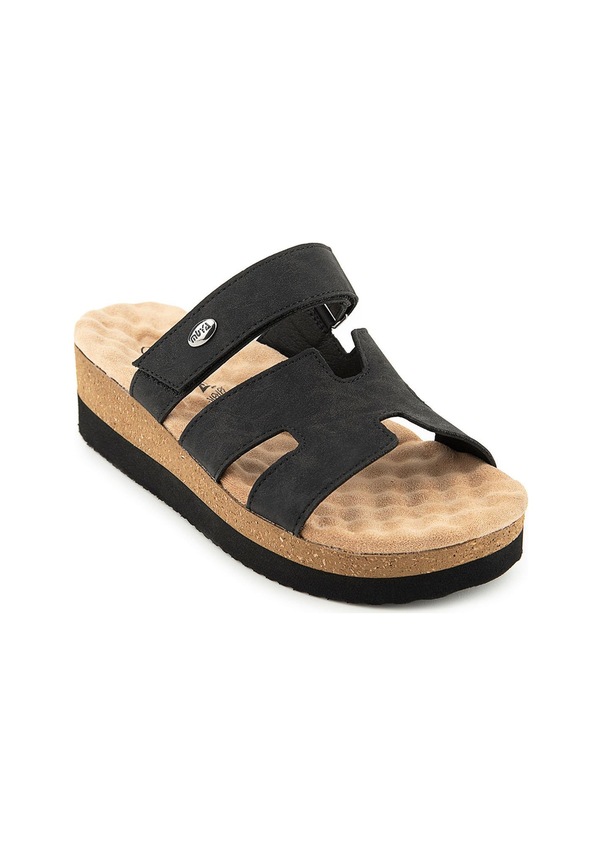 Resim Muya Paia Anatomik Taban Topuk Dikeni Kadın Terlik Siyah 