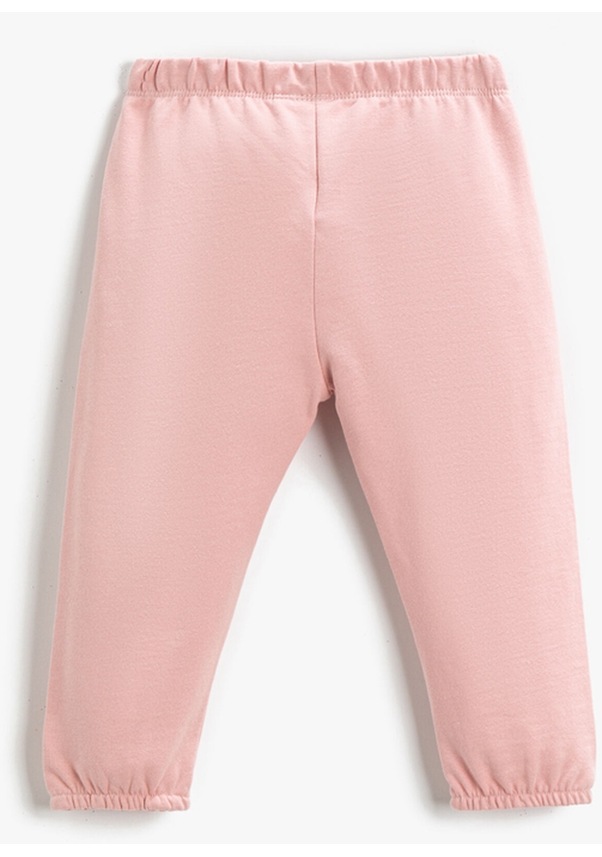Resim Koton Jogger Eşofman Altı Baskılı Beli Lastikli Pamuklu Pembe 3wmg40016ak 3WMG40016AK274 Gül 