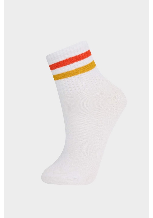 Resim Defacto Kız Çocuk 3lü Pamuklu Soket Çorap F8967a8nswt1 Beyaz 