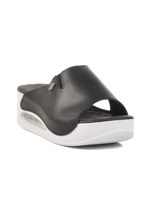 Resim Aspor Siyah Kadın Dolgu Topuk Terlik Çok Renkli 