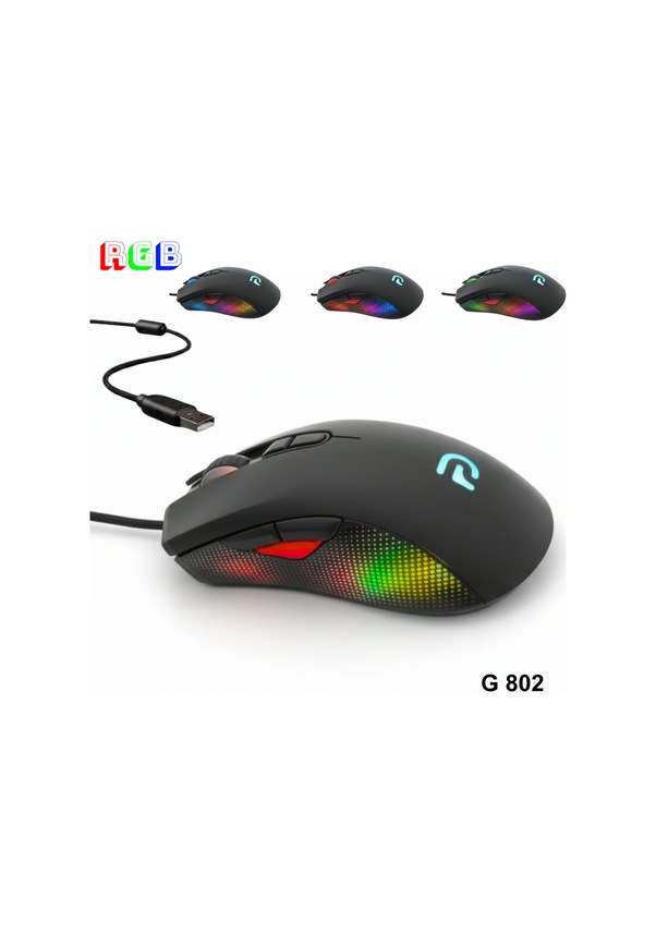 Trio - G802 Siyah Rgb Gaming Mouse Kablolu Oyuncu Faresi G802 Siyah ...