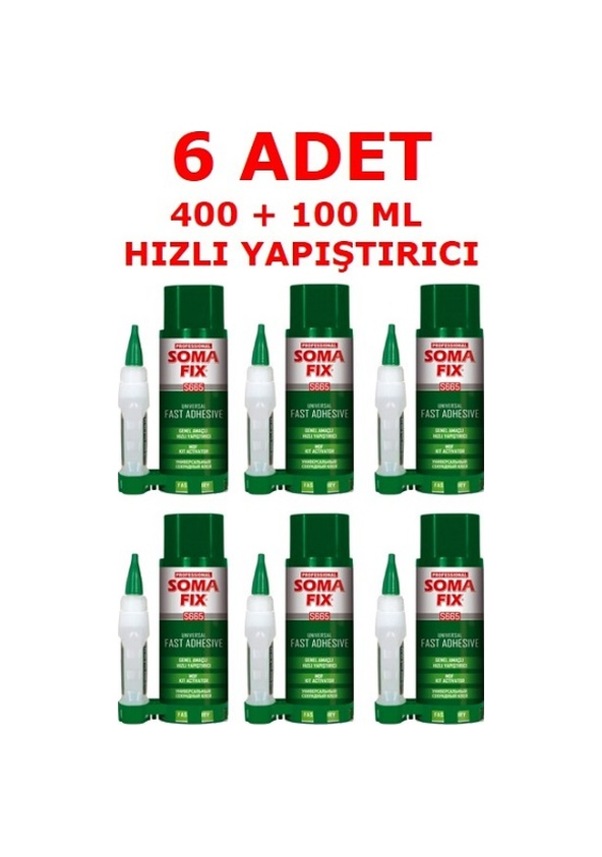 6 Adet Somafix 400100 Gr Süper Hızlı Yapıştırıcı Seti Mdf Kit