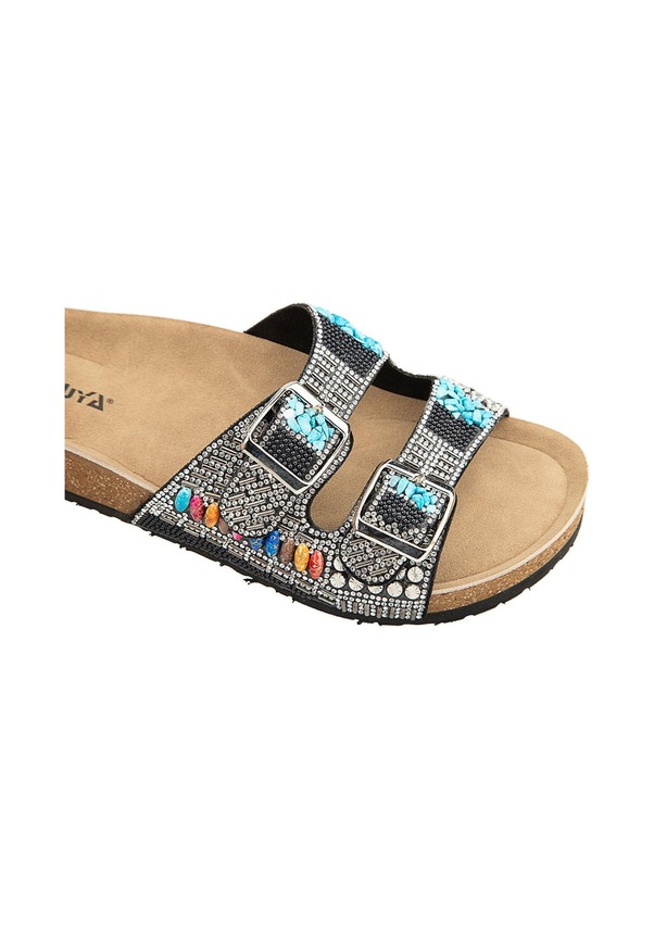 Resim Muya Paa Anatomik Taban Kadın Terlik Siyah 