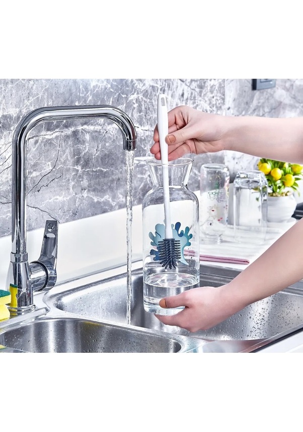 Resim Şişe Ve Biberon Temizleme Fırçası Silikon Fırça Fr-401 