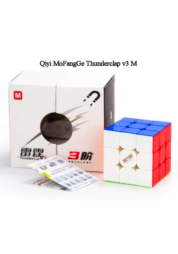 Qiyi Thunderclap V3 Mıknatıslı 3x3 Zeka Küpü Sabır Küpü Rubik Kü