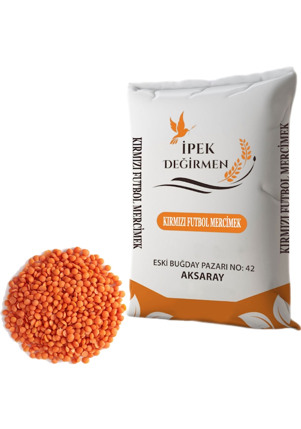 İpek Değirmen Glutensiz Doğal Yerli Kırmızı Futbol Köy Mercimek 3 KG İpek Değirmen Glutensiz Doğal Yerli Kırmızı Futbol Köy Mercimek 3 KG