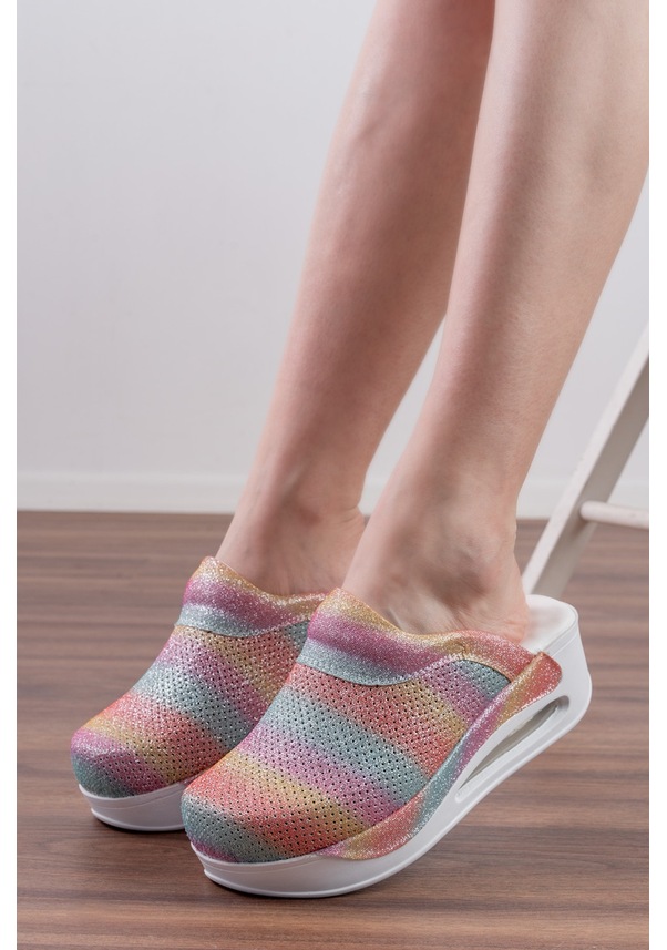 Resim Blum Sabo Terlik Gökkuşağı Air Max Tam Ortopedik Sabo Terlik Çok Renkli 