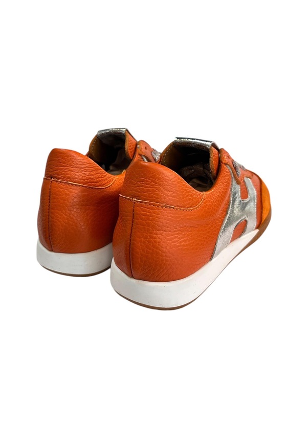 Resim Orange Hakiki Deri Sneaker Turuncu 