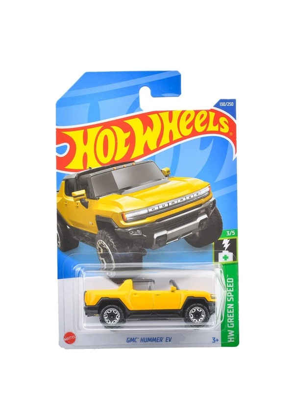 Hot Wheels GMC Hummer EV Green Speed Modellauto, Short Card, Gelb - Mattel 2022