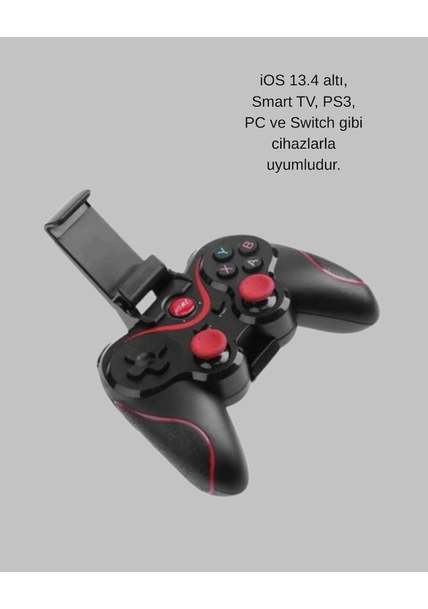 Resim Bluetooth Kablosuz Oyun Kumandası Android, Apple Uyumlu iOS, Pc 