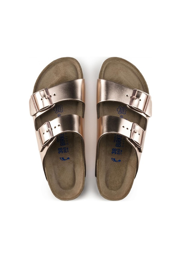 Resim Birkenstock Arizona Sfb Nl Metallic Bronz Kadın Terlik Bronz 