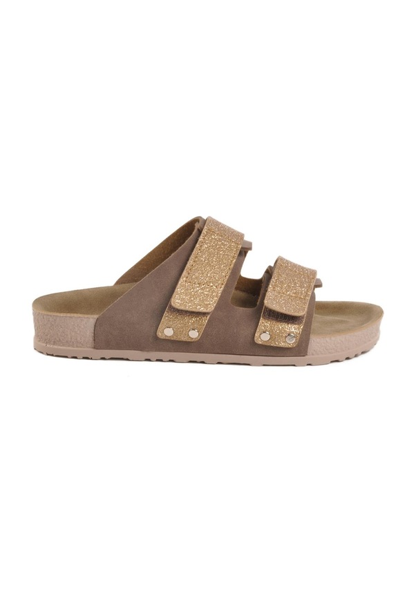 Resim 20-009 Z Altın Simli Vizon Kadın Anatomik Terlik Vizon 