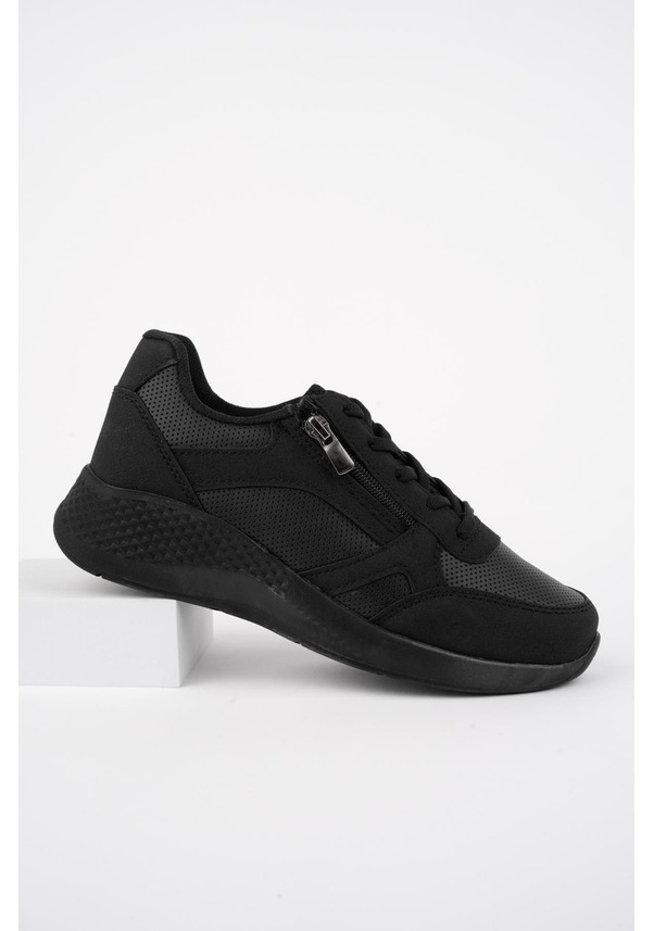 Resim Muggo Asia Garantili Kadın Ortopedik Günlük Bağcıklı Yandan Fermuarlı Rahat Sneaker Spor Ayakkabı 001 