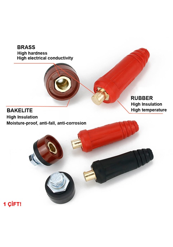 DKJ10-25 200A Konnektör Çift 10-25mm2 Kablo Yüksek Akım Kilitli ...