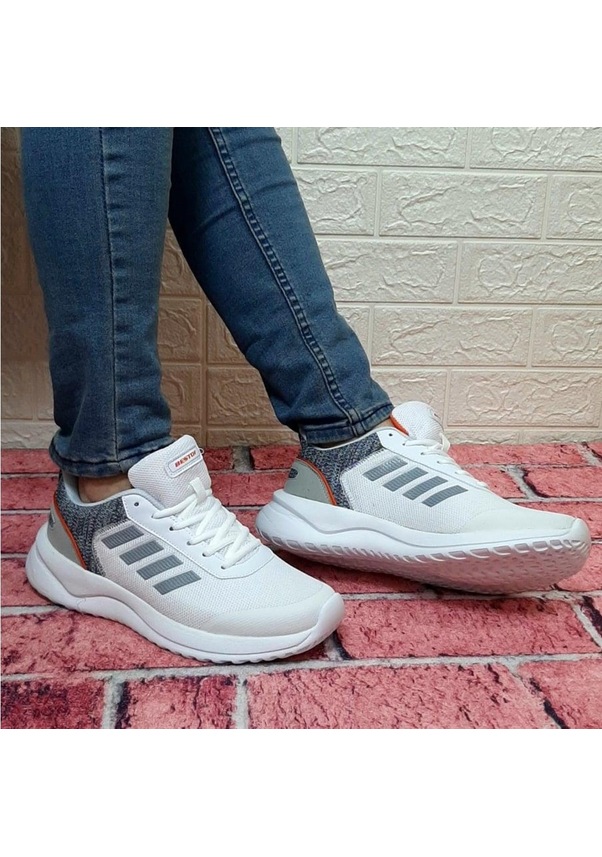 Resim Bestof 100 Beyaz Hafif Rahat Fuspetli Yürüyüş Koşu Spor Ayakkabı 