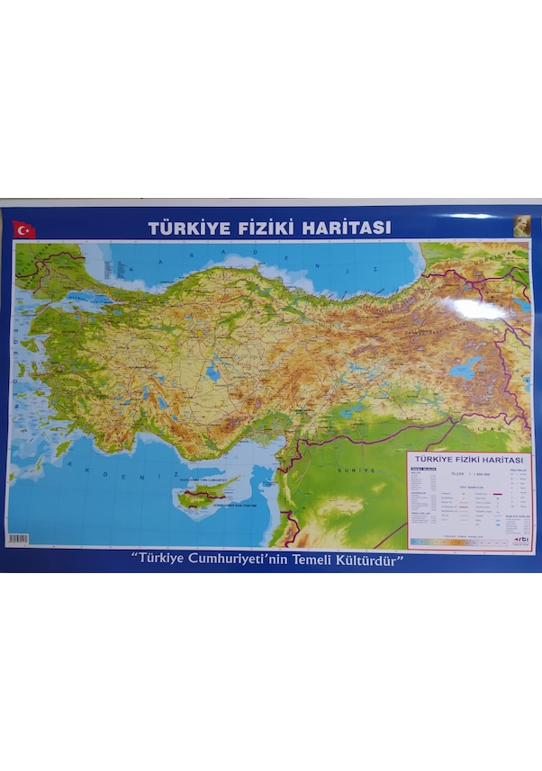 Türkiye Fiziki Haritası 70x100 Fiyatları Ve Özellikleri