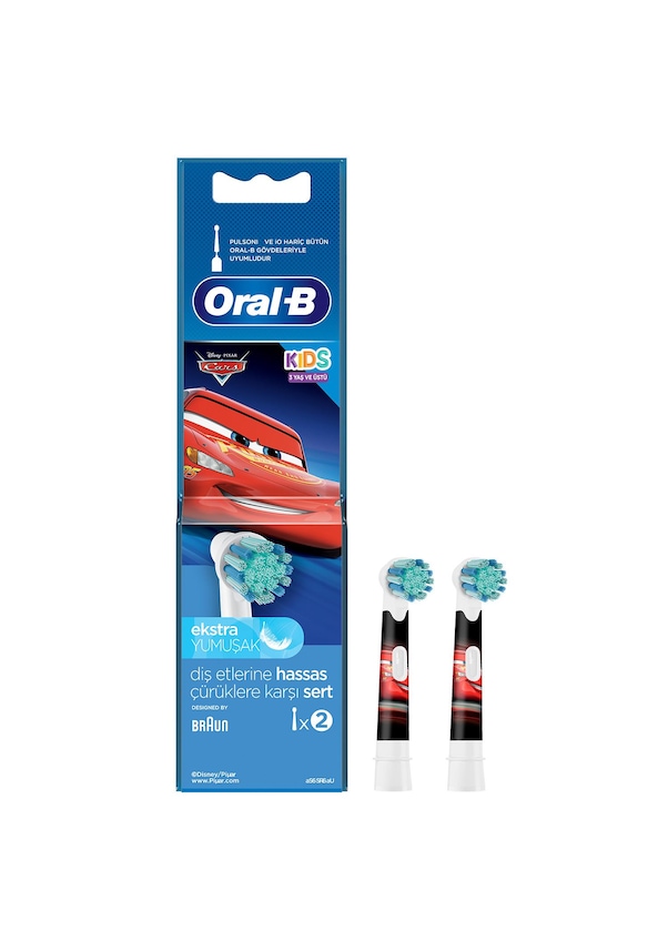 Oral-B Cars Çocuklar İçin 2'li Diş Fırçası Yedek Başlığı EB10