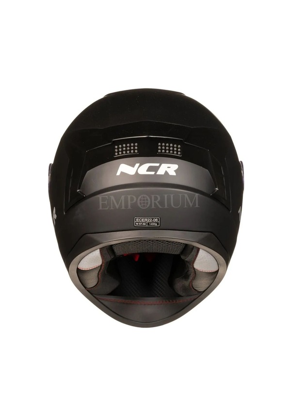 Resim NCR Rapid Mat Siyah Aynalı Cam Kapalı Tam Yüz Kask Ece Belgeli Hafif Tasarım ve Nefes Alabilir Astar 