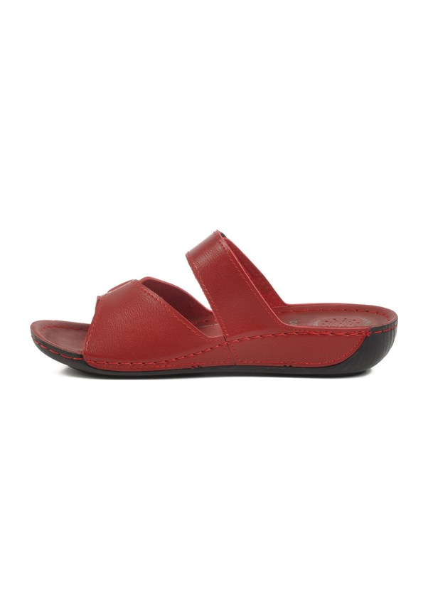 Resim Kırmızı Cırtlı Anatomik Kadın Terlik 16.058 Z Kırmızı 