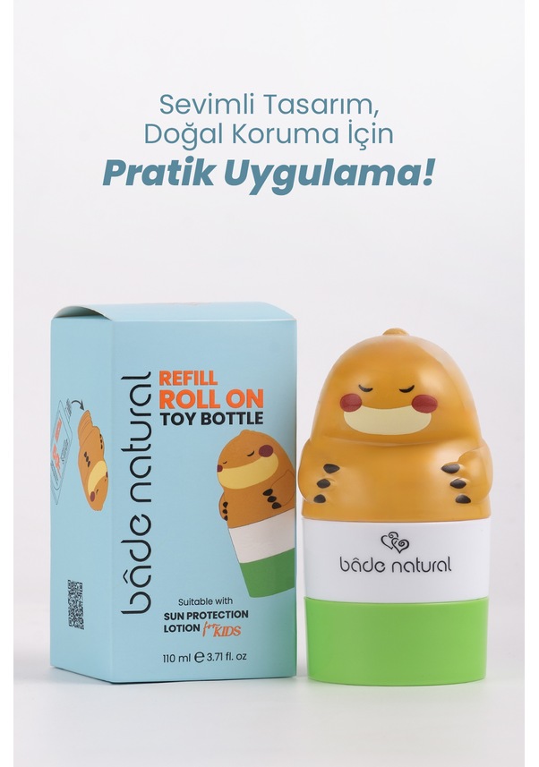 Resim Bade Natural Güneş Koruyucu Losyon Aplikatörü Dinozor Figürlü 