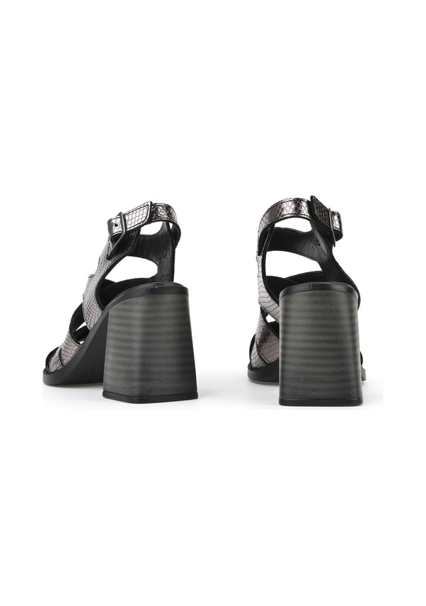 Resim Ziya, Kadın Hakiki Deri Topuklu Sandalet 151992z54013 Platin 151992z54013 775 PLATİN 