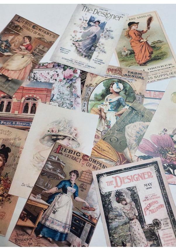 Ladies Scrapbook Kağıdı Seti /vintage Bullet Journal Fiyatları ve