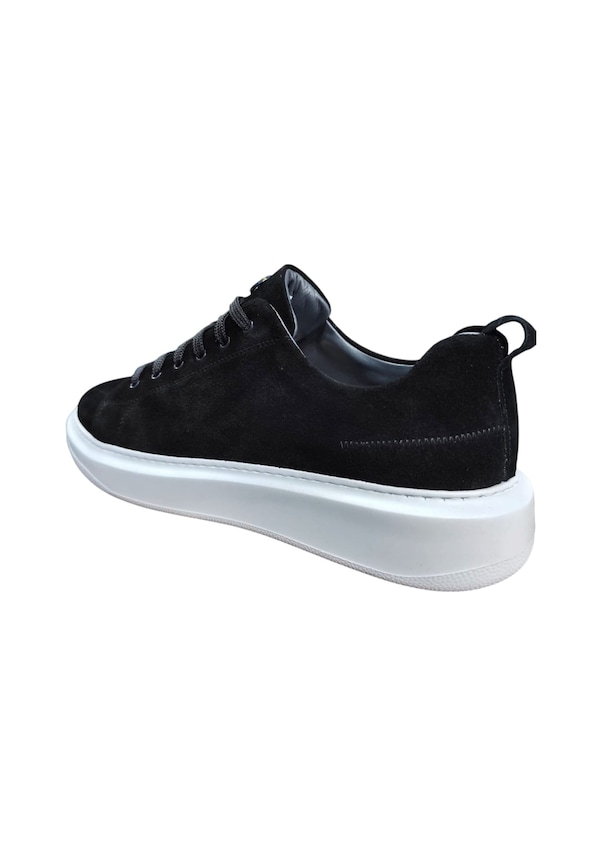 Resim Tripy Büyük Numara Günlük Spor Ayakkabı Siyah Süet Siyah 