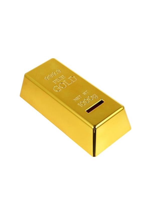 Resim Kumbara Para Kutusu Plastik Banka Altın Külçe Tuğla Para Kutusu Kasası 