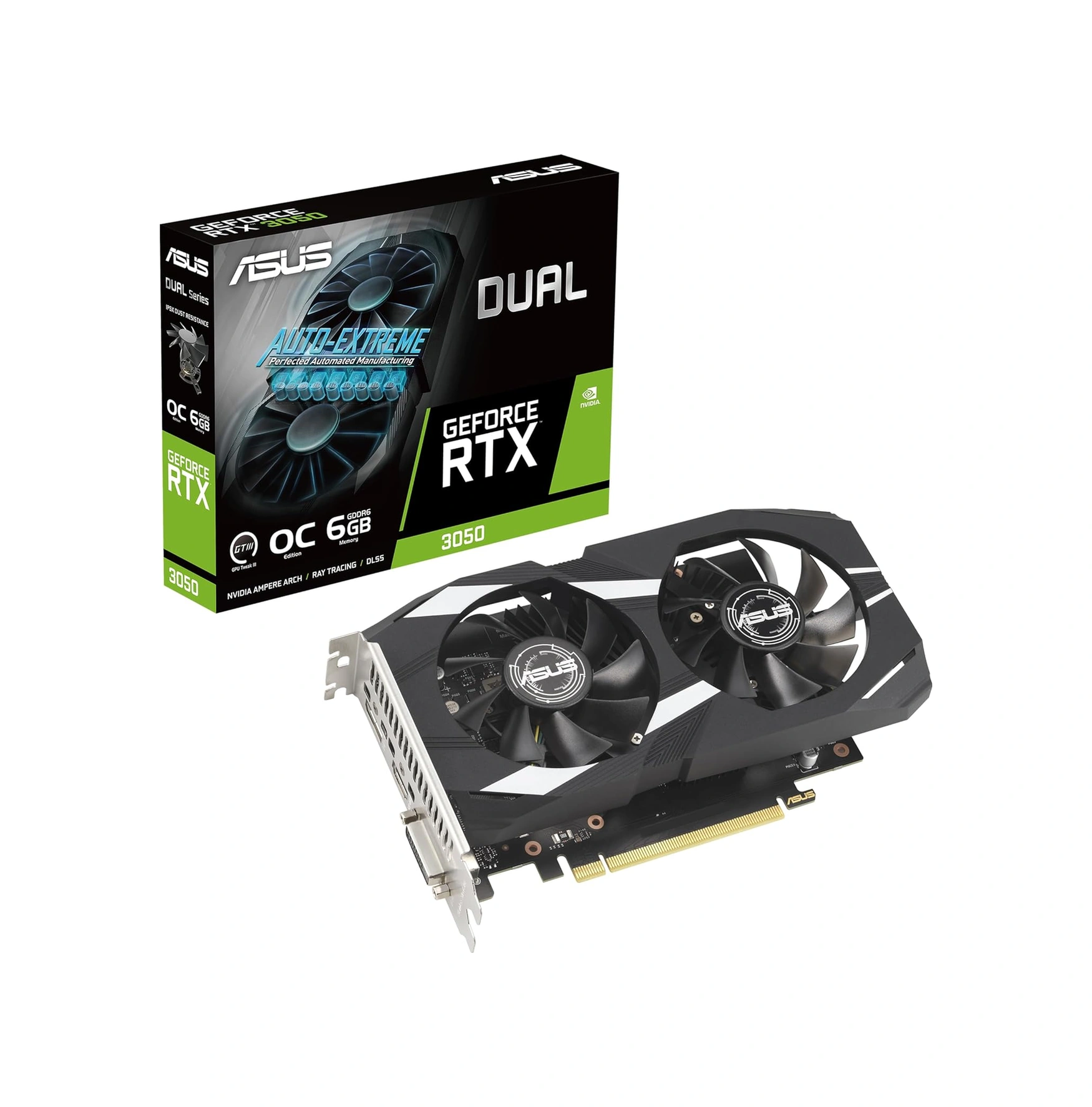 Resim Dual-rtx3050-o6g Nvıdıa Geforce Rtx 3050 6g 6gb Gddr6 96bit 1537mhz Oc Dvı Hdmı Dp Ekran Kartı 