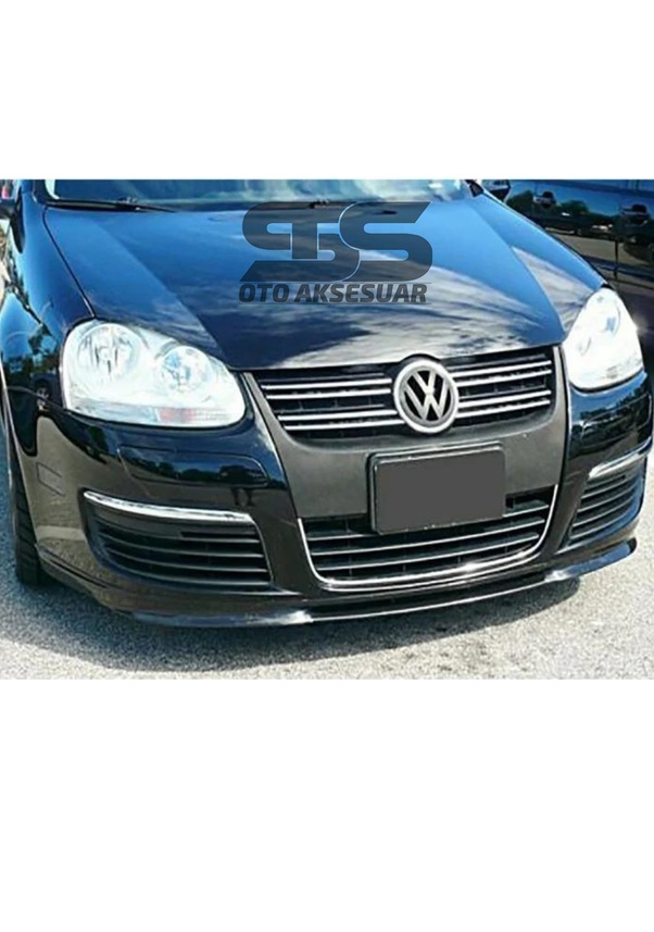 Vw Jetta Mk5 Cupra R Uyumlu Ön Lip Mat Siyah Ön Tampon Lip (Sts Oto