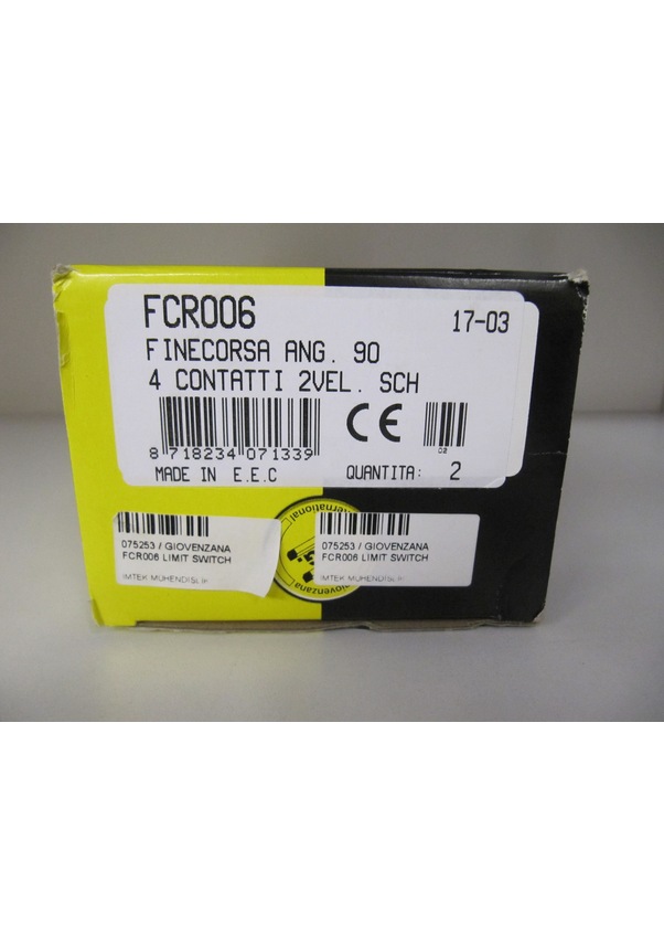 Giovenzana Fcr006 Limit Switch Fiyatları ve Özellikleri