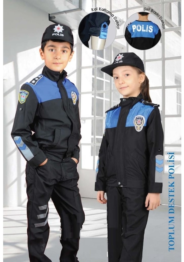 Çocuk Polis Kostümü Polis Kıyafeti 2-10 Yaş Çocuk Kostüm (529031649)