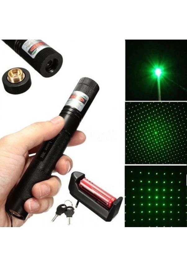 Resim New Şarjlı Yeşil Lazer Pointer LASER 303 Yeşil 